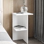 Hanah Home Mesilla de Noche Blanca 36x60x36 cm